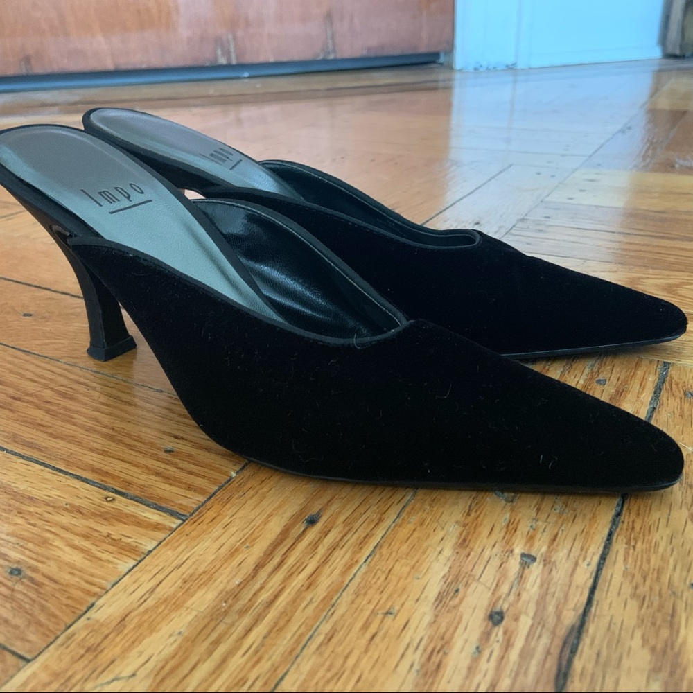 Impo Black Velvet Mules